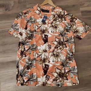 A&F MENS FLORAL SHIRT NWT